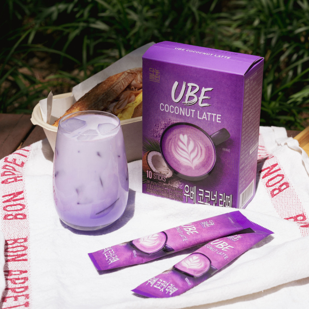 Alternative view of Bột Ube Coconut Latte Danongwon hộp 10 gói